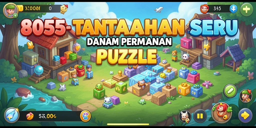 Screenshot gameplay puzzle yang menarik dari 8055.