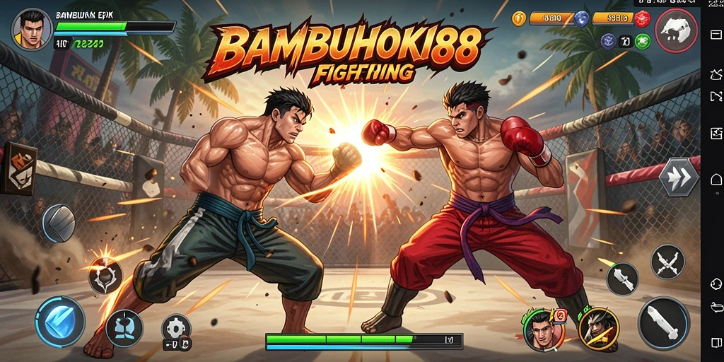 Tampilan gameplay seru dan mendebarkan dari BAMBUHOKI88.