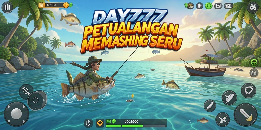 Tangkapan ikan yang luar biasa di DAY777 selama gameplay.