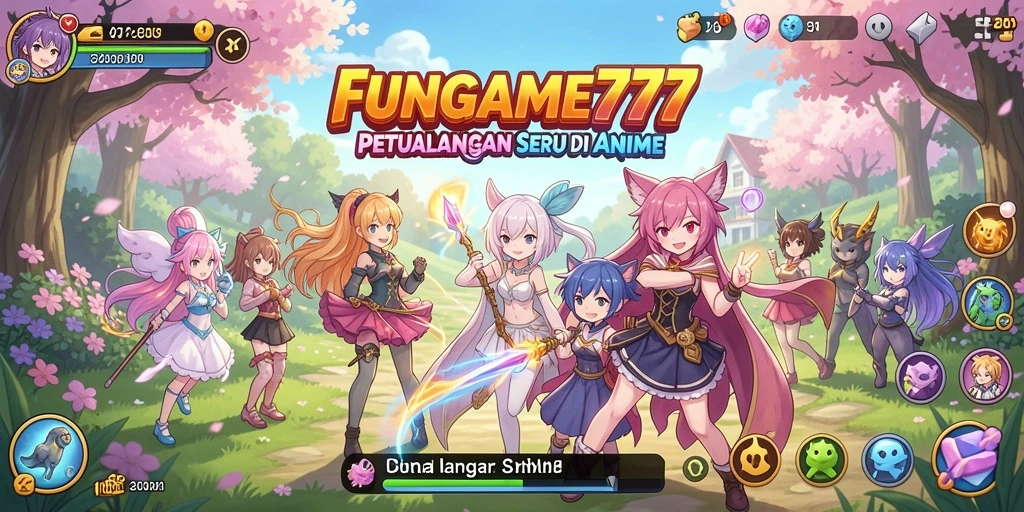 Tampilan gameplay seru dengan karakter anime ikonik.