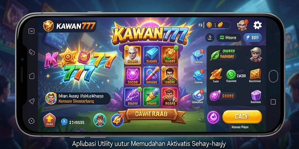 Tampilan antarmuka utama KAWAN777 dengan fitur-fitur Utility yang bermanfaat.