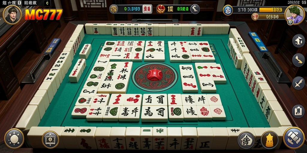 Screenshot gameplay Mahjong dari MC777 yang memukau dan interaktif.