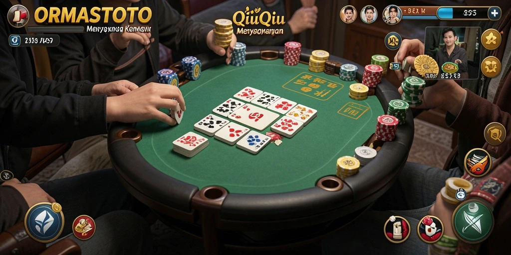Screenshot gameplay <strong>ORMASTOTO</strong> menampilkan aksi seru QiuQiu.