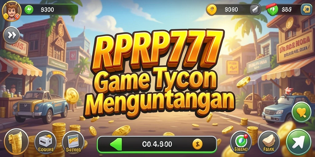 Tampilan screenshot gameplay RPRP777 menunjukkan manajemen bisnis yang seru.