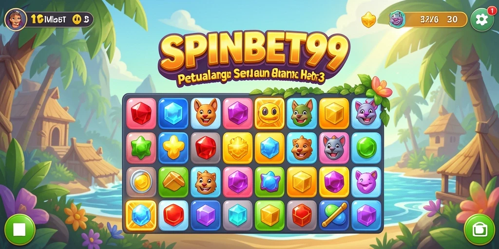 Gameplay seru SPINBET99 dengan kombinasi warna-warni.
