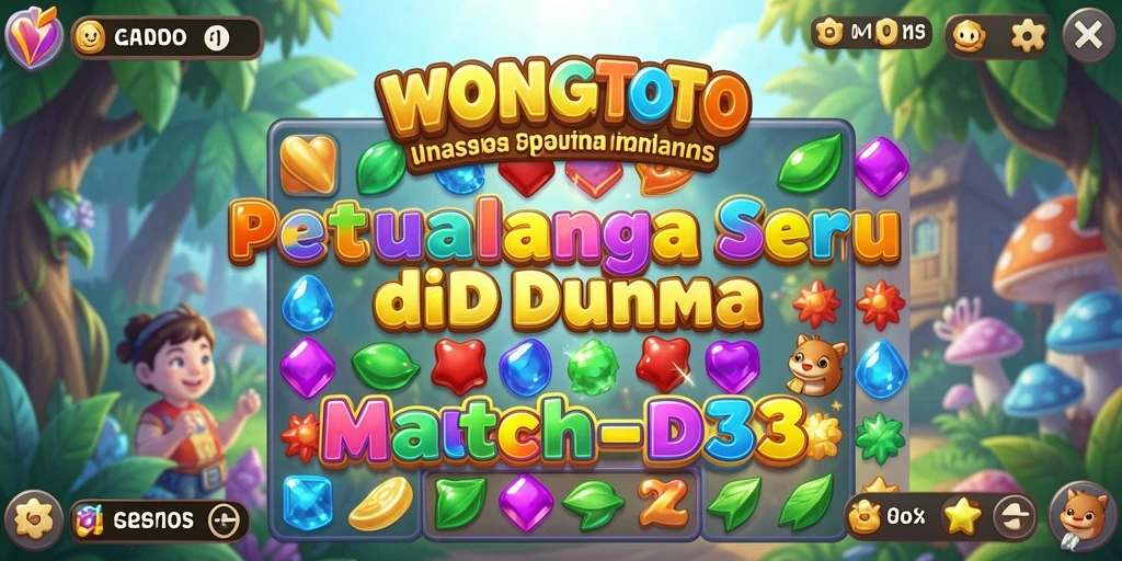 Tampilan gameplay seru dari WONGTOTO yang penuh tantangan Match-3.